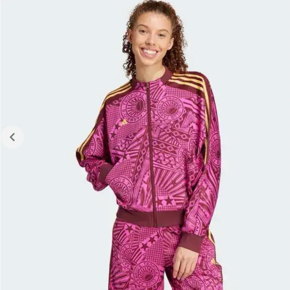 adidas x Farm Rio Track Jacket with Yellow Stripes (rare!) - Picture 4 of 14